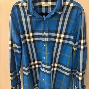Burberry Blue Button Down Shirt Size XL